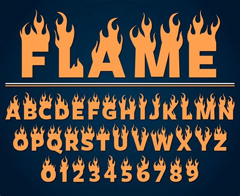 Flame Font Fire Font Burning Font Flaming Letters Font Burning Etsy