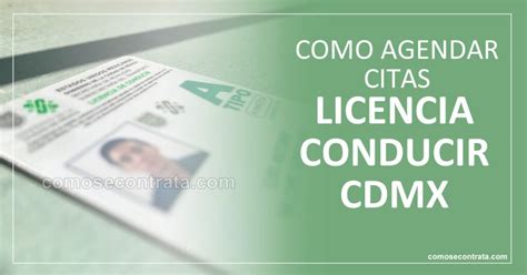 Agendar Citas En Línea Licencia De Conducir Cdmx