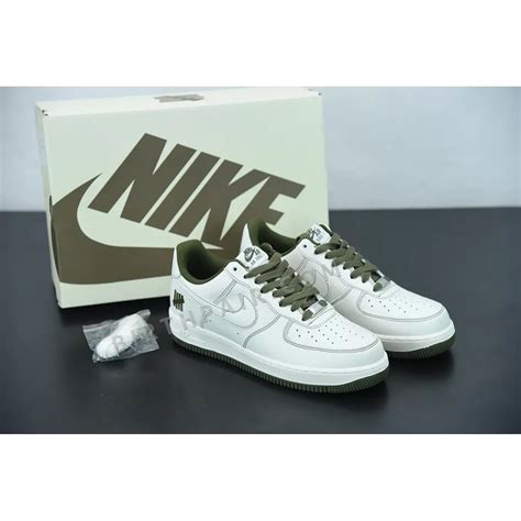 Undefeated x Nike Air Force 1 Low White Khaki / White And Khaki Air ...