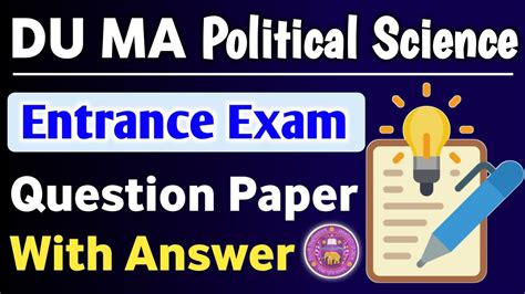 DU MA Political Science Entrance Exam Question Paper With Answer MA