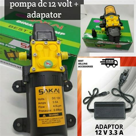 Jual Pompa Dc Volt Plus Adaptor Murah Pendorong Tekanan Air Di Lapak