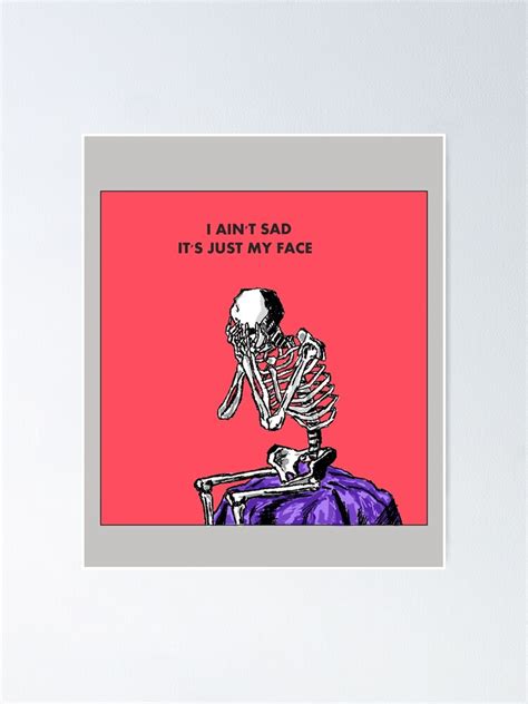 Crying Skeleton Poster For Sale By Laserskull Redbubble