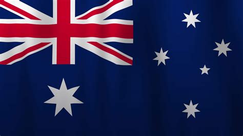 Australian Flag Waving Stock Video Footage for Free Download