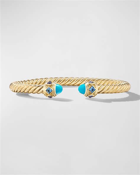 Renaissance Bracelets In K Yellow Gold With Turquoise Neiman Marcus