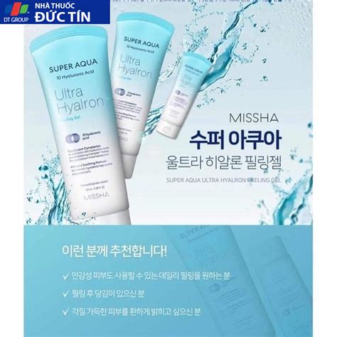 Gel tẩy da chết Missha Super Aqua 10 Hyaluronic Acid Ultra Hyalron