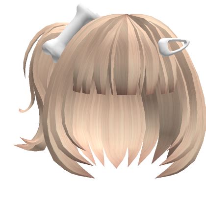 Short Messy Wolf Hair Clipped Pigtail Blonde Roblox