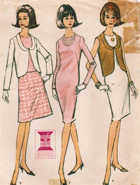 McCall S 7704 Vintage Dresses 1960s Vintage Dress Patterns Vintage