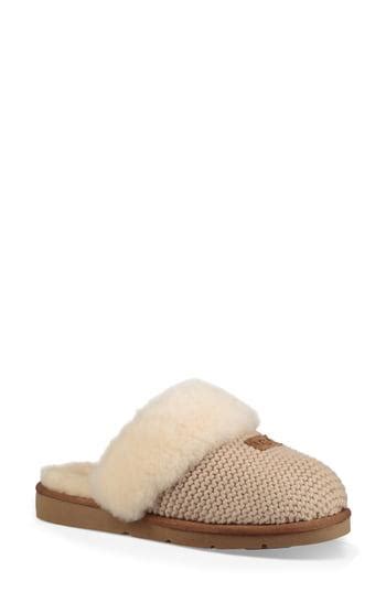 Ugg Ugg Cozy Knit Genuine Shearling Slipper In Cream Natural Lyst