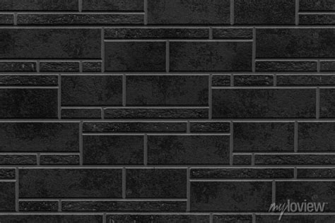 Block Pattern Of Black Stone Cladding Wall Tile Texture And Seamless Background ...