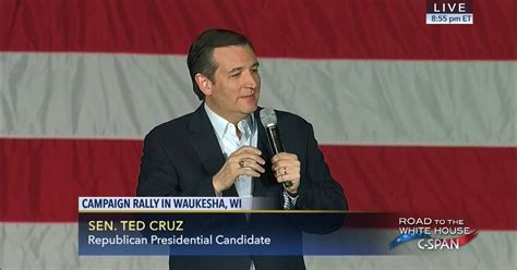 Senator Ted Cruz Campaign Rally In Waukesha Wisconsin C