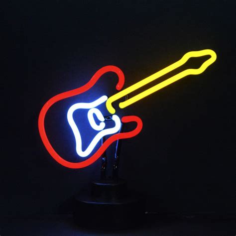 Electric Guitar Neon Sculpture Neon Sculpture Neon Signs Neon