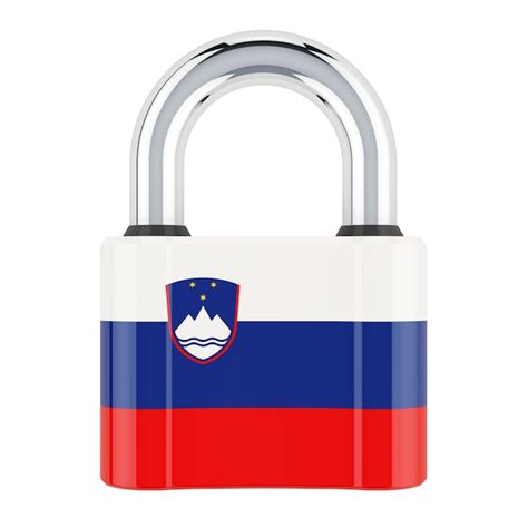 Premium Photo Padlock With Slovenian Flag D Rendering Isolated On