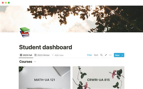 Notion Template Gallery – Student dashboard