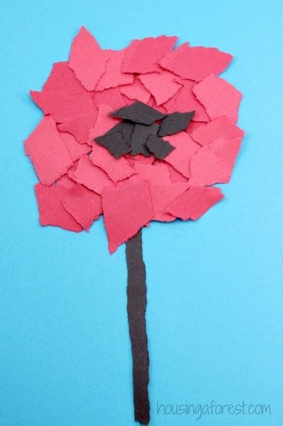 Torn Poppy Craft | Housing a Forest