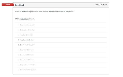 Solved Which Of The Following Derivation Rules Involves The Chegg