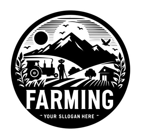 Premium Vector | Farm logo silhouette vector