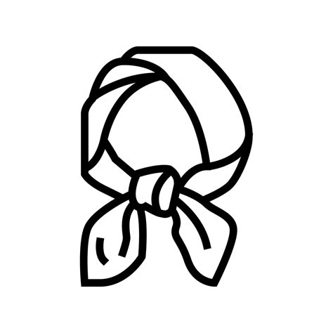neck scarf silk line icon vector illustration 10225078 Vector Art at