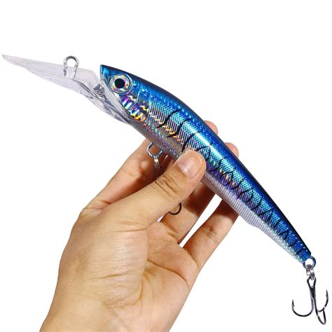 HENGJIA Deep Dive Sea Fishing Lure Bar Big Minnow Wobblers 95g Bass