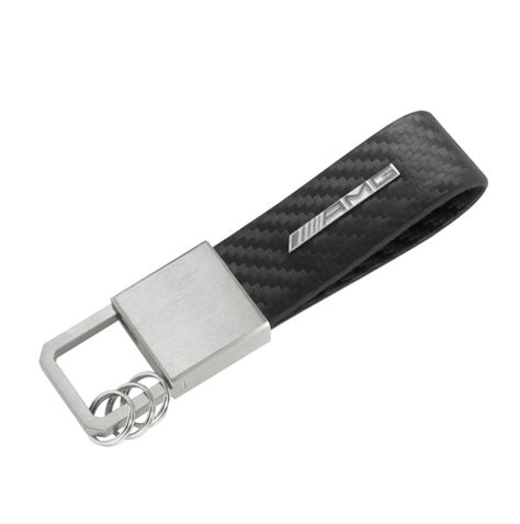 Genuine Mercedes Benz Black AMG Carbon Fibre Keyring B66953428 For Sale