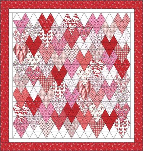 Hearts Hearts Hearts Quilt Pattern In Pdf Etsy Heart Quilt Pattern Quilt Patterns Basic Quilt