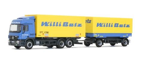 Herpa Mercedes Benz Actros L Wechselkoffer H Ngerzug Betz