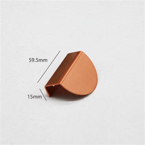 Rose Gold Half Round Brass Wardrobe Handles Pull Kitchen Cabinet