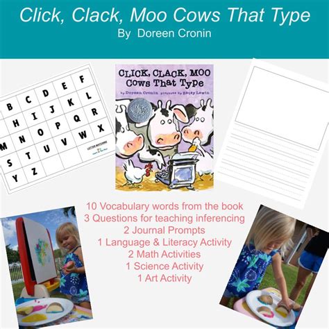 Click Clack Moo Cows That Type - Book Activities - Learn As You Play