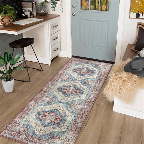 Amazon GAOMON Bohemian Area Rug Runner 2x6 Hallway Runner Rug Non