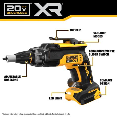 DeWalt DCF630B 20V MAX XR Brushless Drywall Screwgun