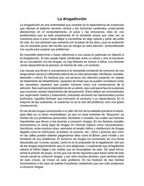 Ensayo De Adicciones PDF Descarga Gratuita