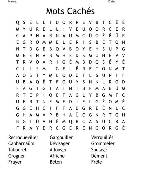 Mots Cach S Word Search Wordmint