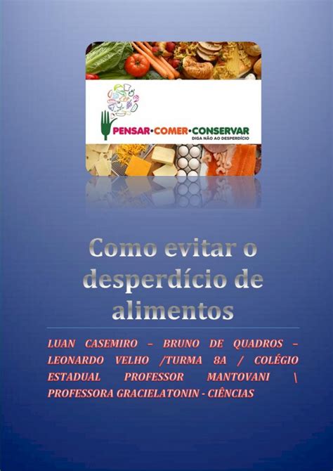 PDF Como Evitar O Desperdicio De Alimentos DOKUMEN TIPS