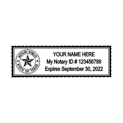 Notary Stamps: Texas Heavy Duty Rectangular Self-Inking Notary Seal