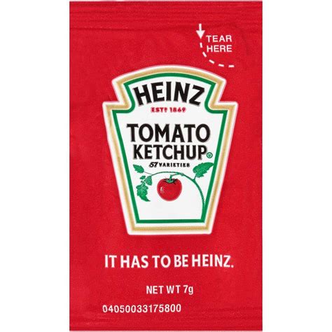 Heinz Tomato Ketchup Packets Grams Ct Trustables Heinz