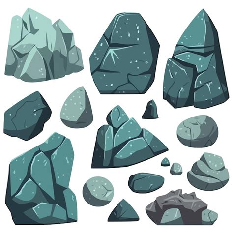 Conjunto De Pedras Imagem De V Rias Pedras Isoladas Ou Ilustra O