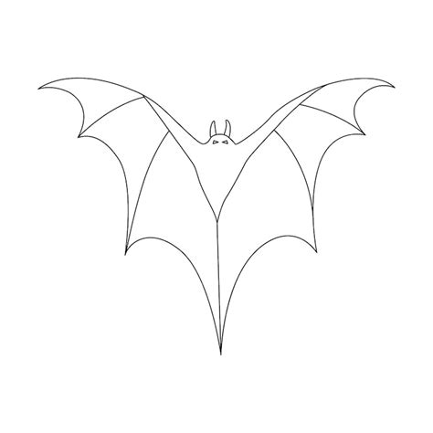 Premium Vector | Bat continuous one line black outline halloween bat isolated on a white background