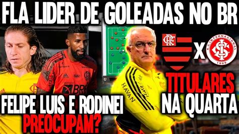 Fla L Der Em Goleadas No Brasileir O Felipe Luis E Rodinei Preocupam