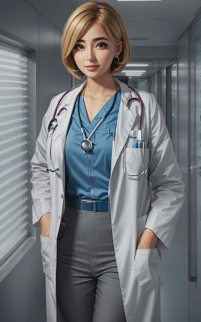 Premium AI Image A Beautiful Female Doctor