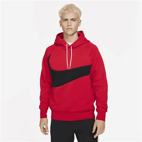 Nike Mens Sportswear Swoosh Tech Fleece Pullover Hoodie In Red Modesens