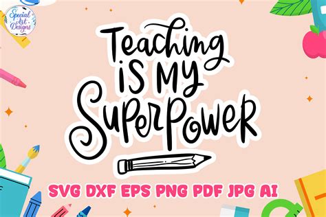 Teacher Svg Hand Lettered Svg Graphic By Specialartdigitaldesigns