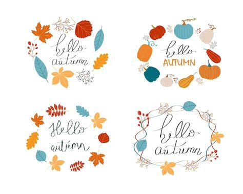 Premium Vector Hello Autumn Vector Illustration