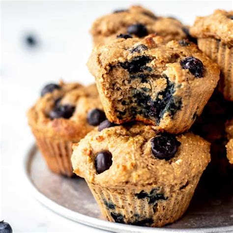 Healthy Blueberry Protein Muffins Haute And Healthy Living