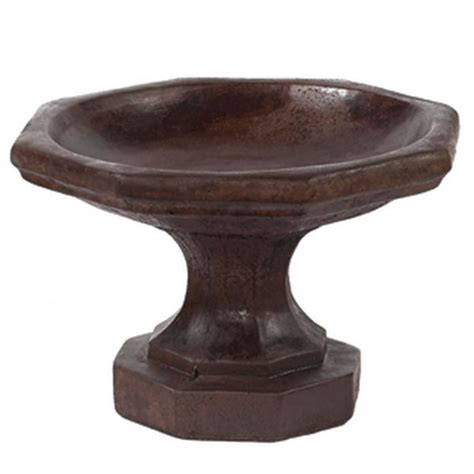 Concrete Piece Mini Birdbath Solid Rock Stone Works