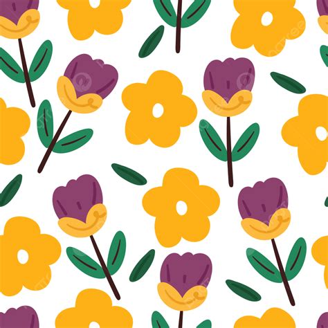 Seamless Patrón Floral Y Hojas Png Patrones Sin Fisuras Floral Patrón De Flores Png Y Vector