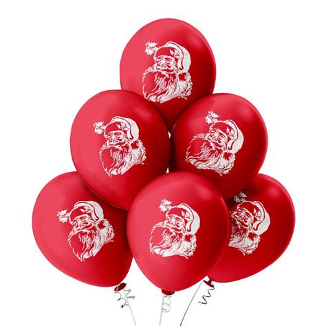 Luftballons Weihnachtsmann 6 Stück printballoon