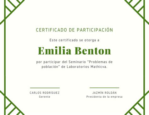 Plantillas De Certificados De Participación Gratuitas Canva