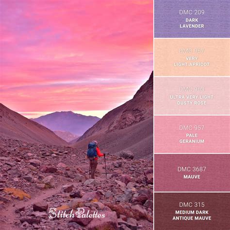 Hiking In Pink Palette Colour Pallette Brand Color Palette