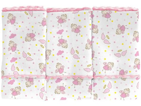 Toalha De Boca Estampada C 3 Para Bebê Babete Anjo Da Guarda MercadoLivre