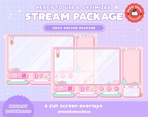 Twitch Cute Xmas Christmas Arcade Crane Machine Overlay Stream Etsy