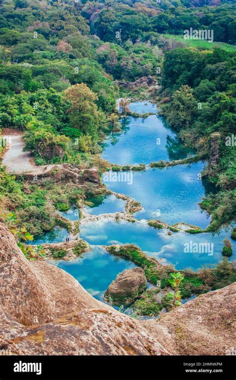 Natural Water Pools Of The Waterfall Salto Del Agua El Naranjo San